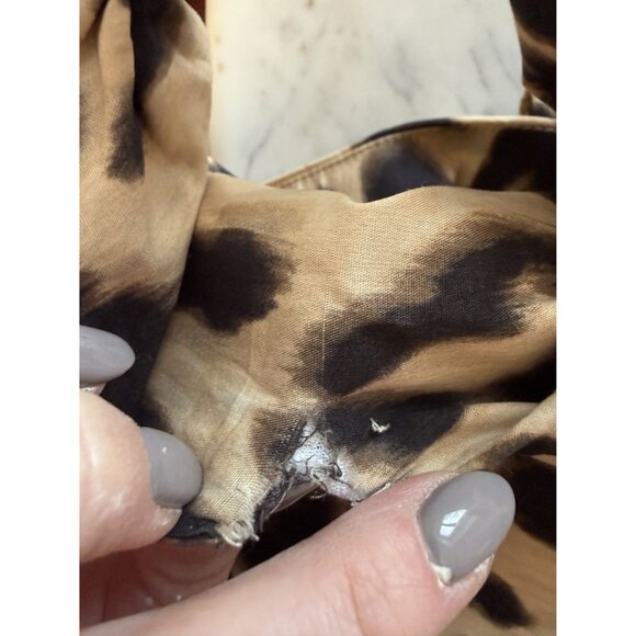 NWT Mango Leopard Print Asymmetrical Neckline Mini Dress Sz 4 [jb] - Picture 15 of 15